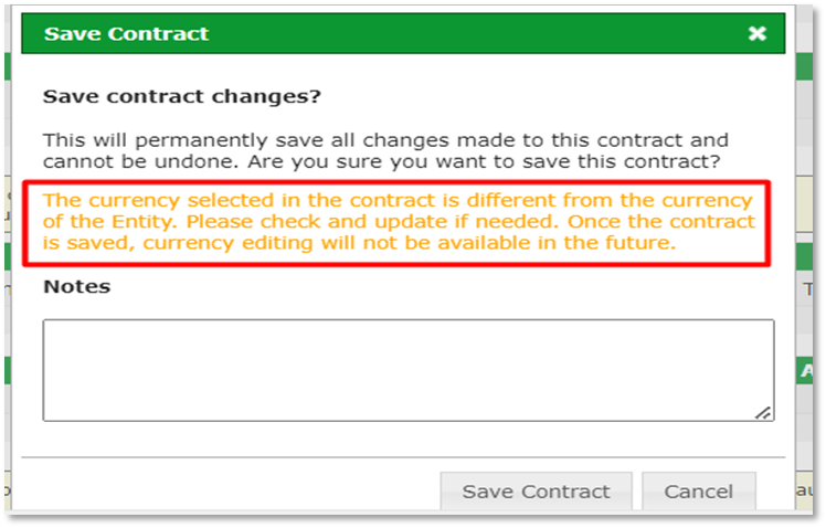 A screenshot of a contract